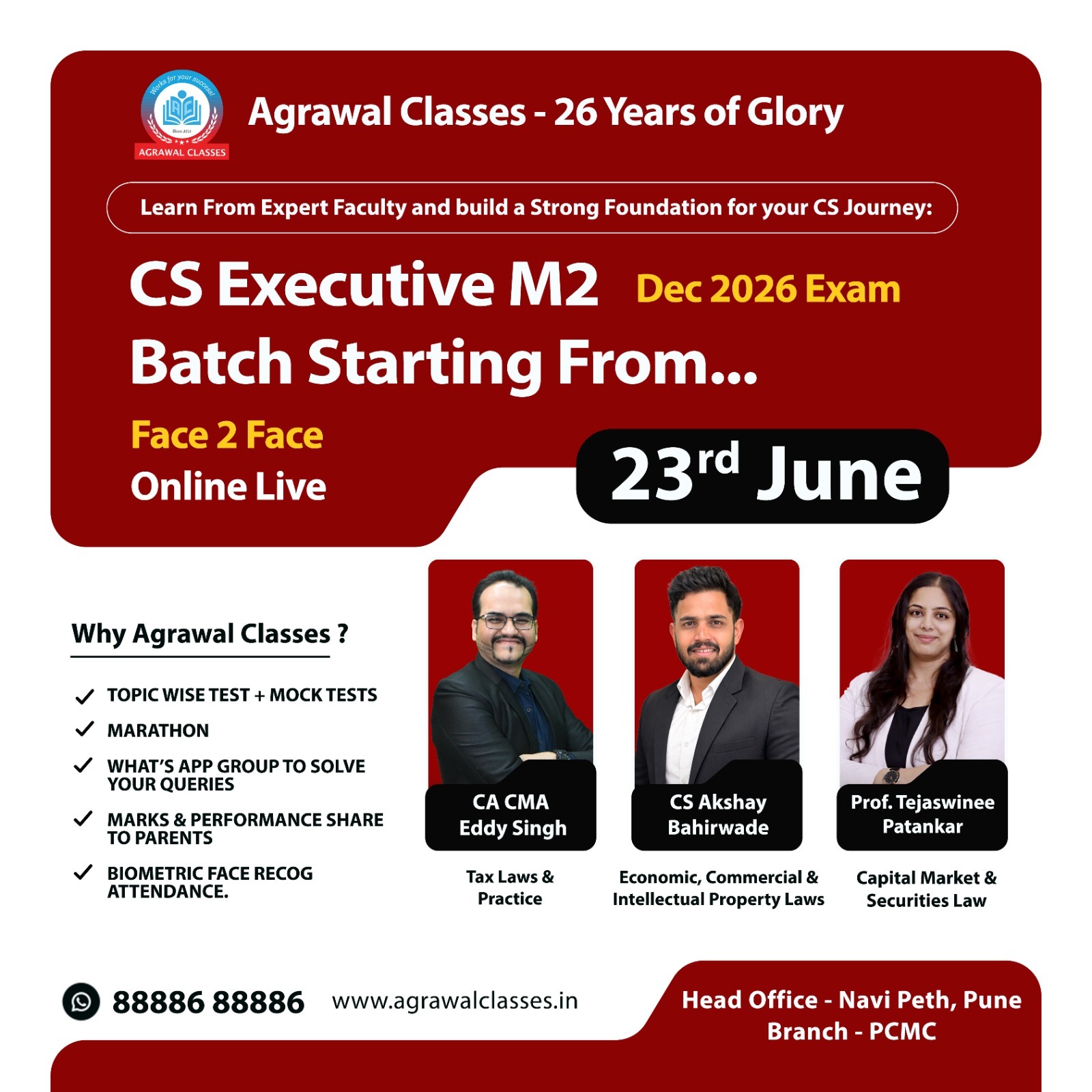 Agrawal Classes - CA CS & CMA Coaching Classes Facebook ad