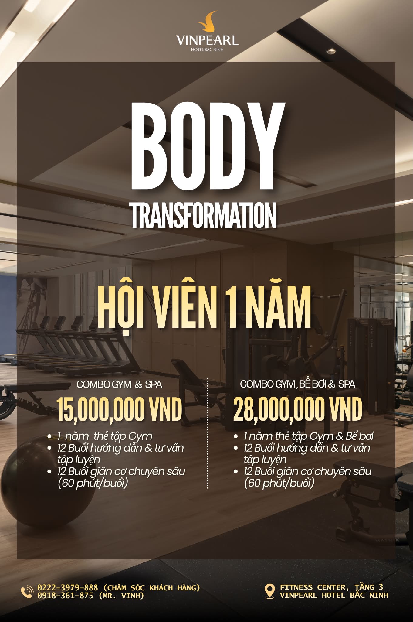 Vinpearl Hotel Bắc Ninh Facebook ad: BODY TRANSFORMATION - KIẾN TẠO PHIÊN BẢN HOÀN…