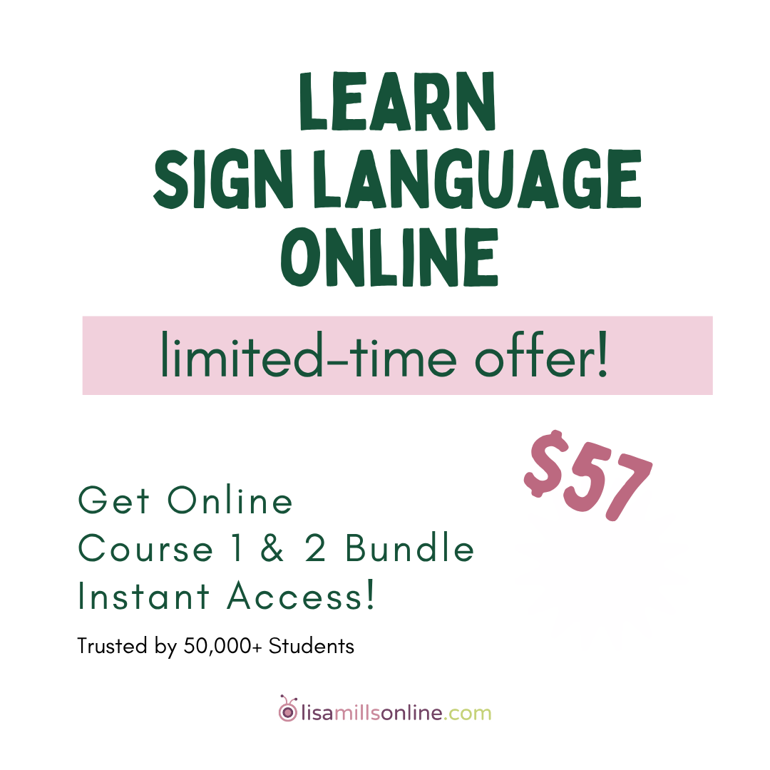 Auslan Online Facebook ad: Learn Sign Language Online, $57