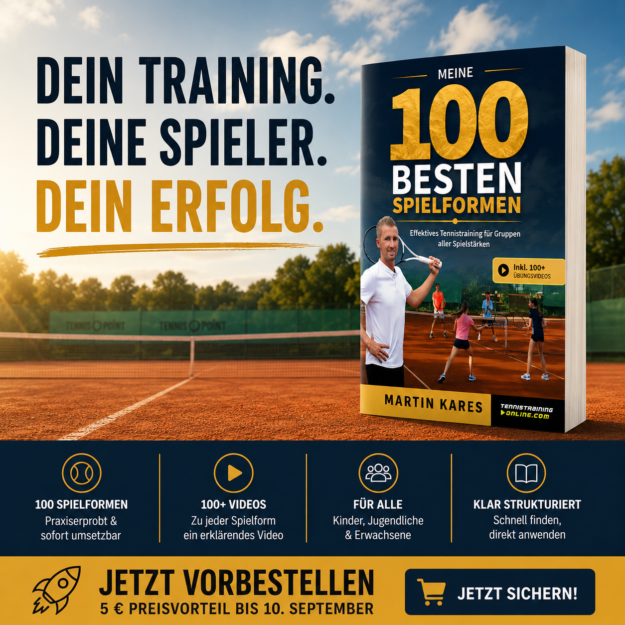 Tennistraining mit Martin Kares Facebook ad: Vorverkauf jetzt gestartet!