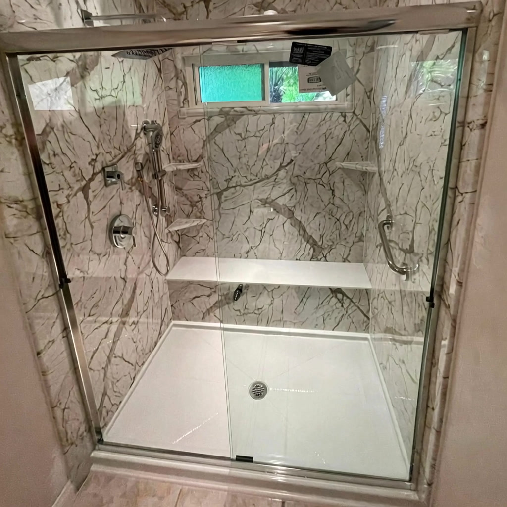 Shugarman’s Bath Facebook ad: New Walk-In Shower In 1-2 Days