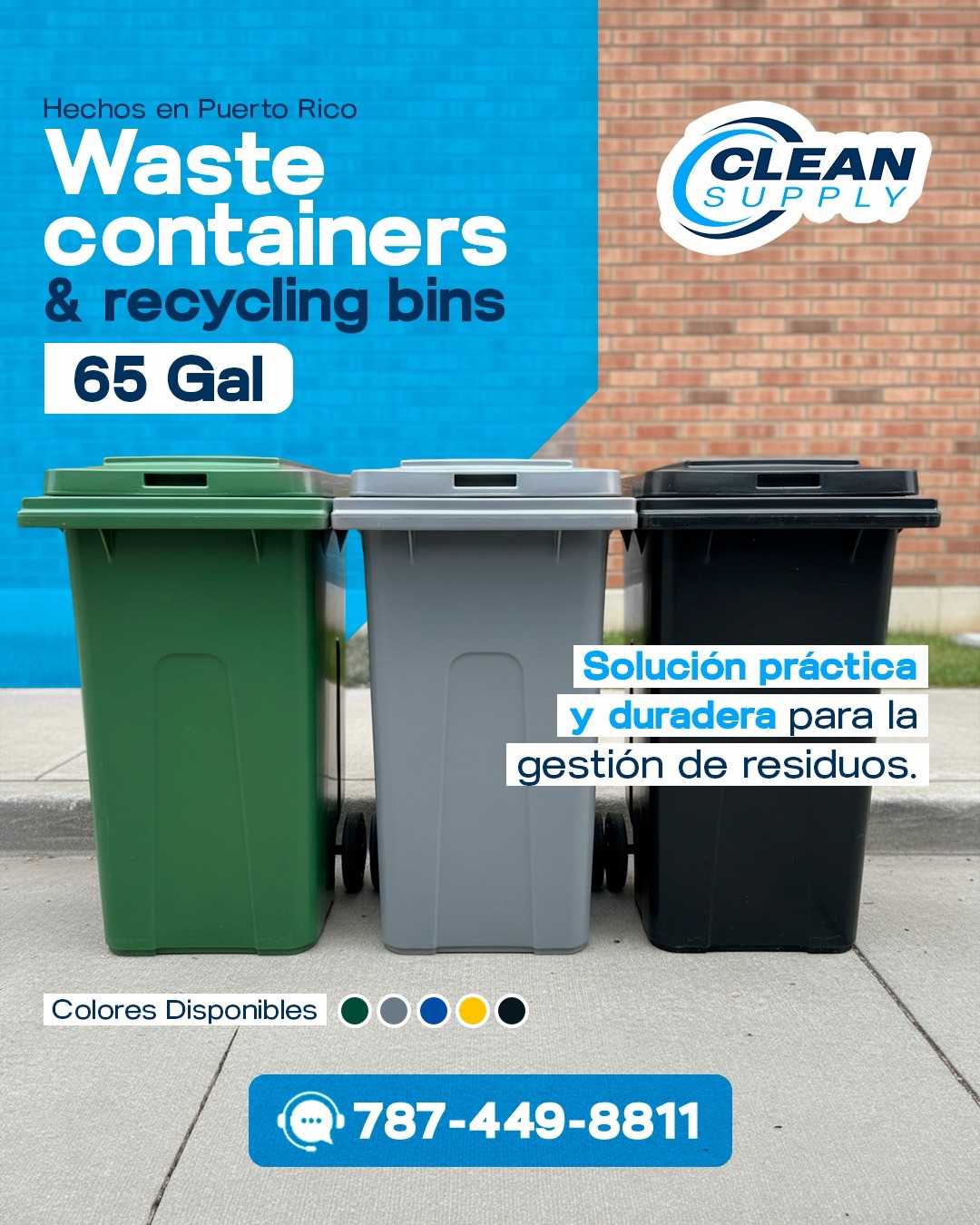 Clean Supply Facebook ad: Hacemos deliveries