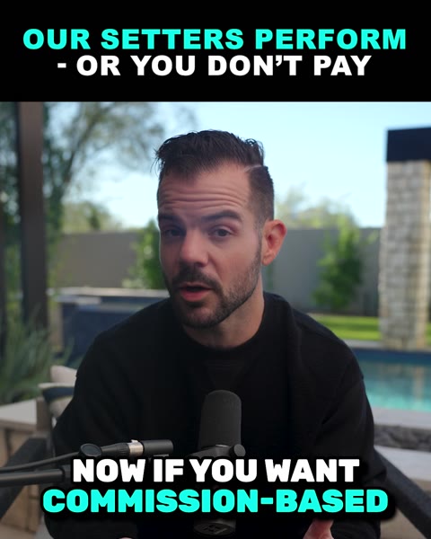 Closers.io Facebook ad: Our Setters Perform - Or You Don’t Pay