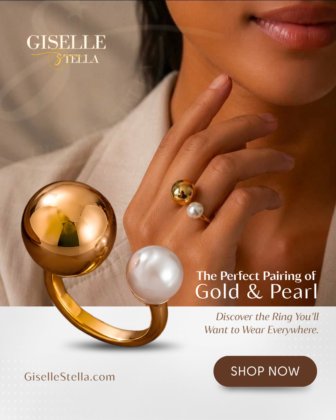 Giselle Stella Jewelry Facebook ad from Aug 10, 2026
