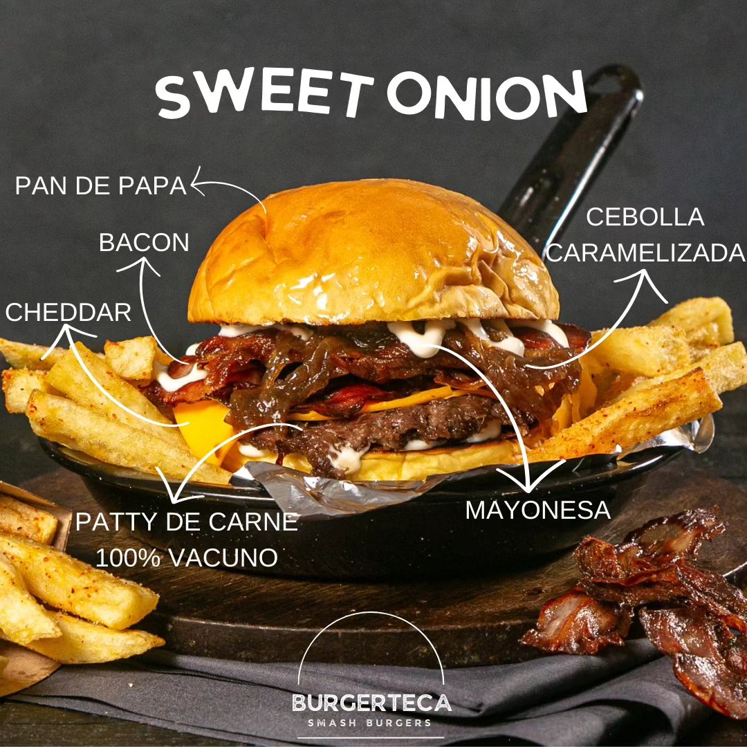 BurgerTeca Facebook ad: Hoy presentamos la hamburguesa favorita de muchos