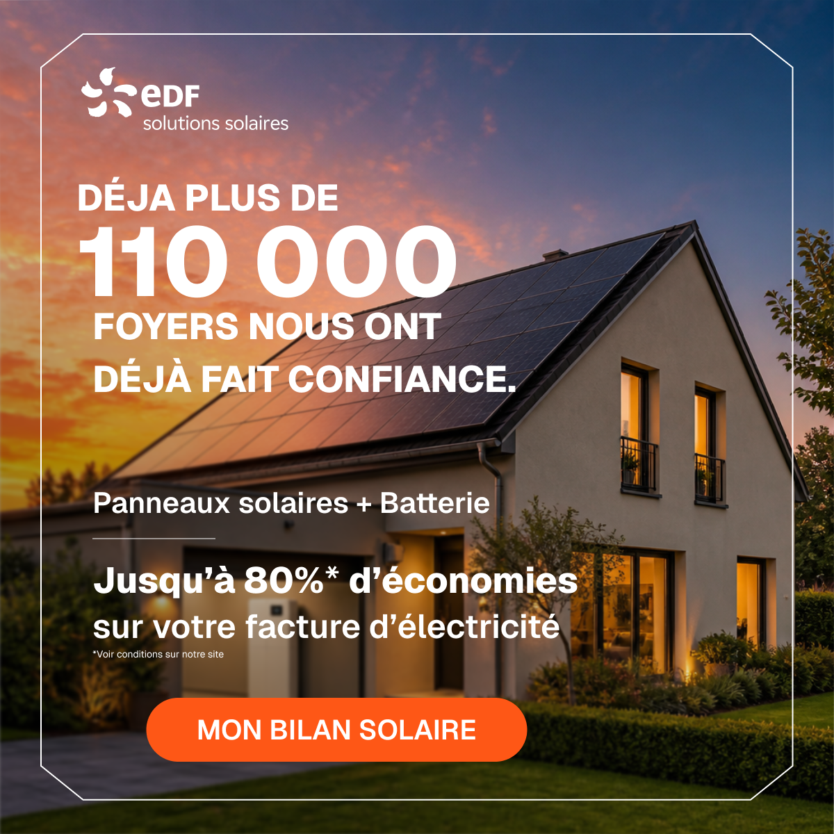 Mes offres EDF solutions solaires Facebook ad