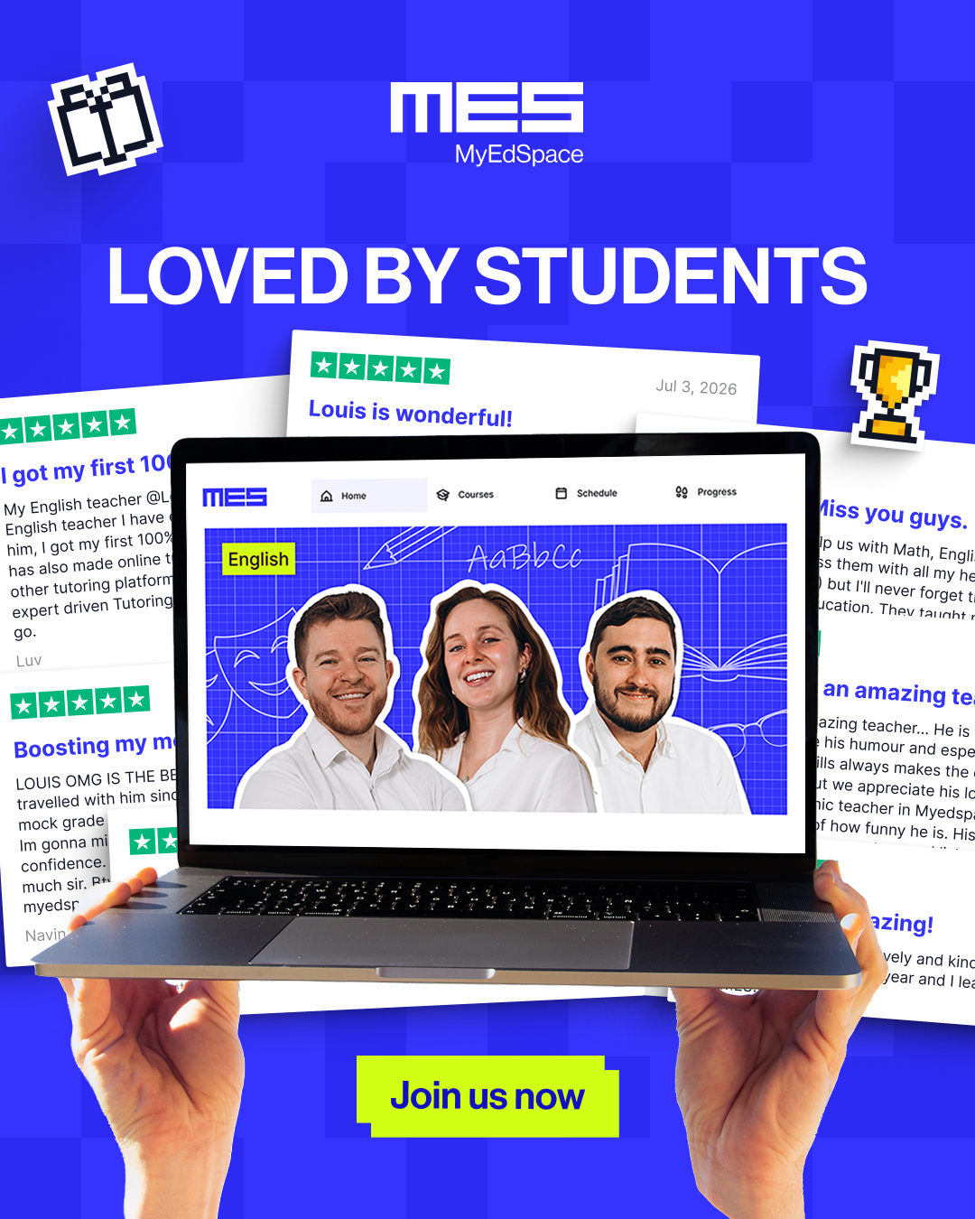 MyEdSpace Facebook ad: Top English Teachers From £6/Lesson