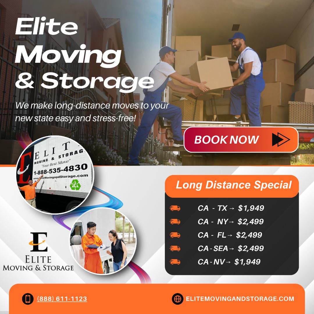 Elite Moving & Storage inc Facebook ad from Dec 25, 2025