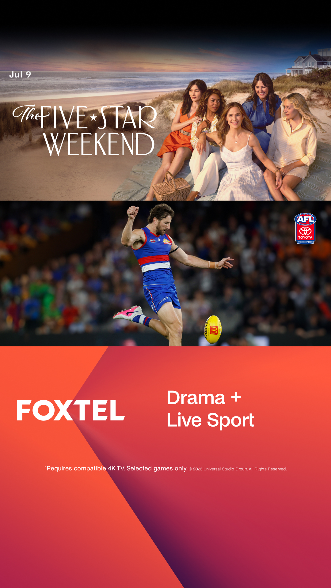 Foxtel Facebook ad from Jun 30, 2026