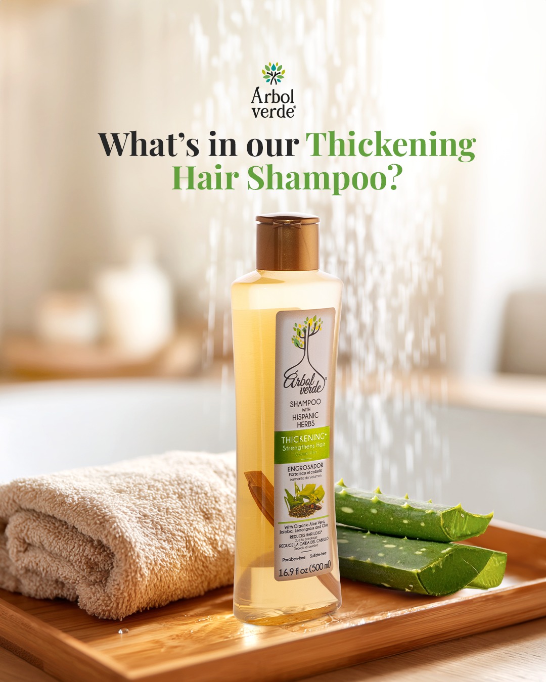 Árbol Verde USA Facebook ad: Stronger feel, fuller look, and a fresh scalp…