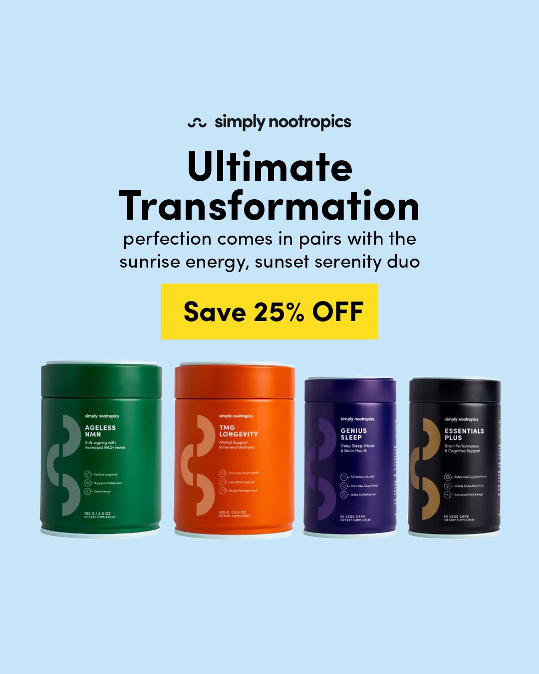 Simply Nootropics Facebook ad