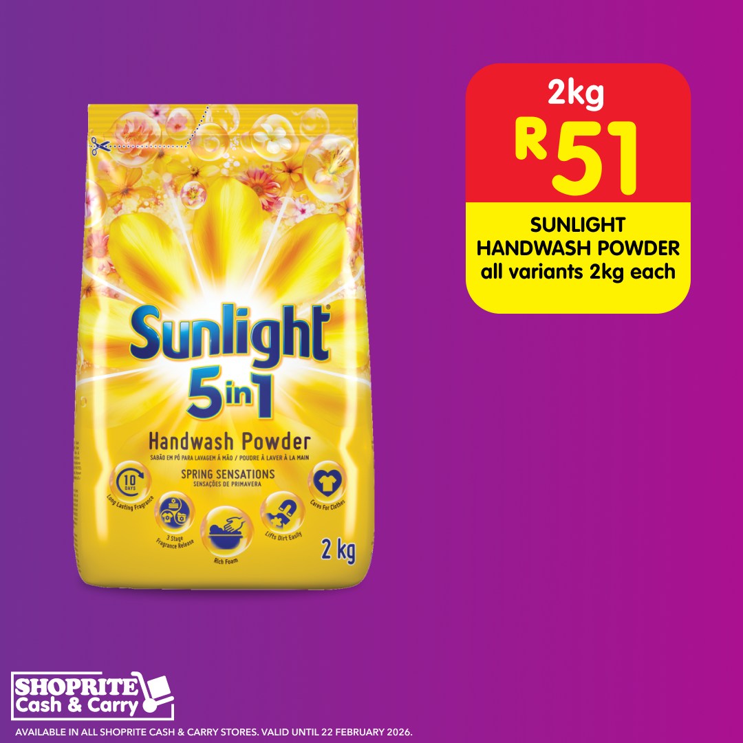 Shoprite Cash and Carry South Africa Facebook ad: Stock up and SAVE!