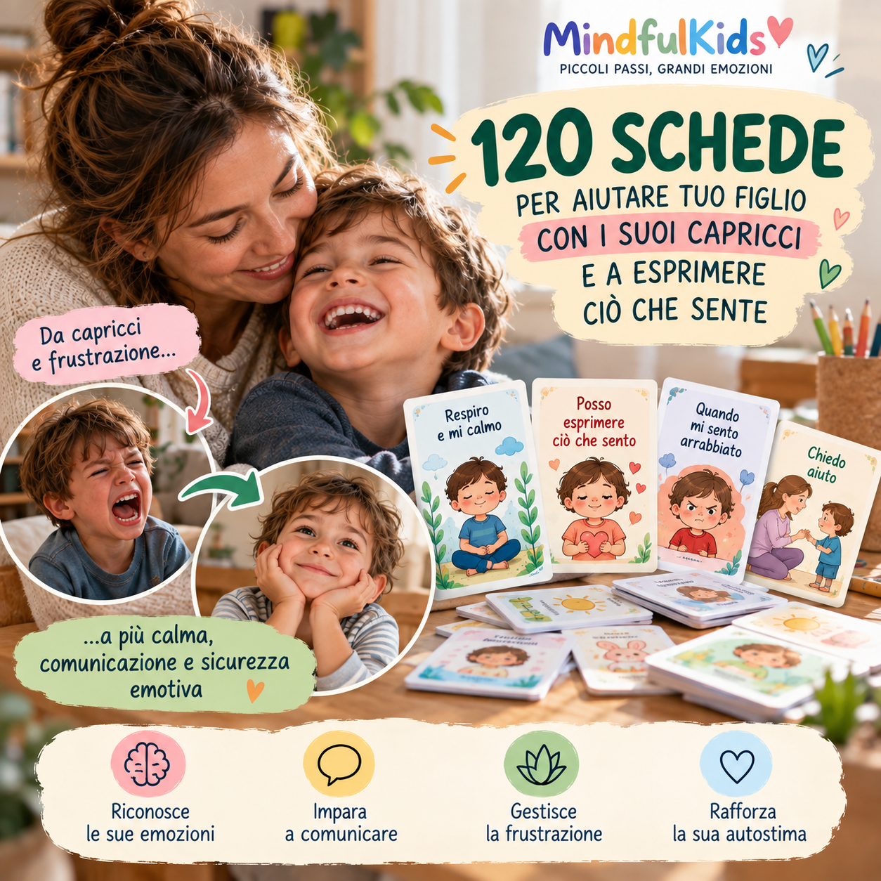 Mindfulkids Facebook ad: Aiuta i bambini a sentirsi bene grazie a strumenti per la…