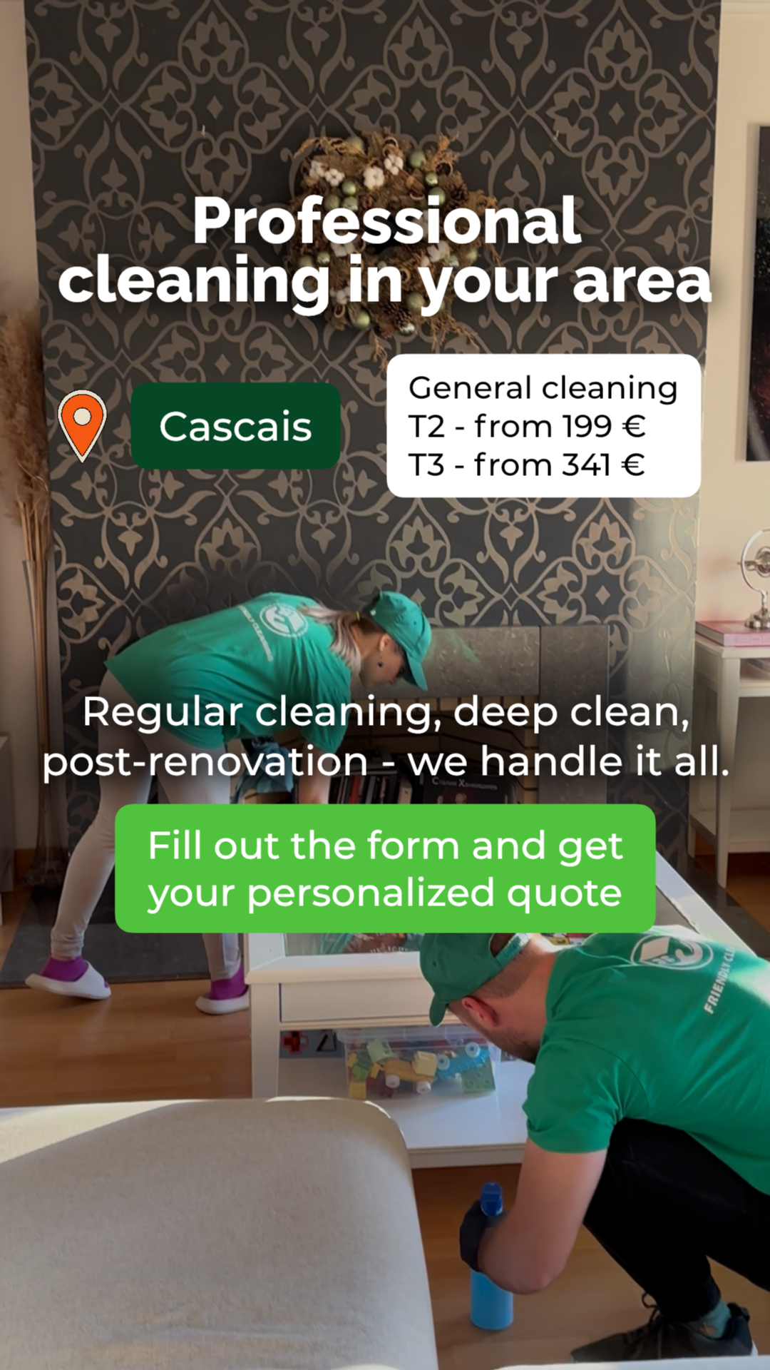 Friendly Cleaning Portugal eng Facebook ad
