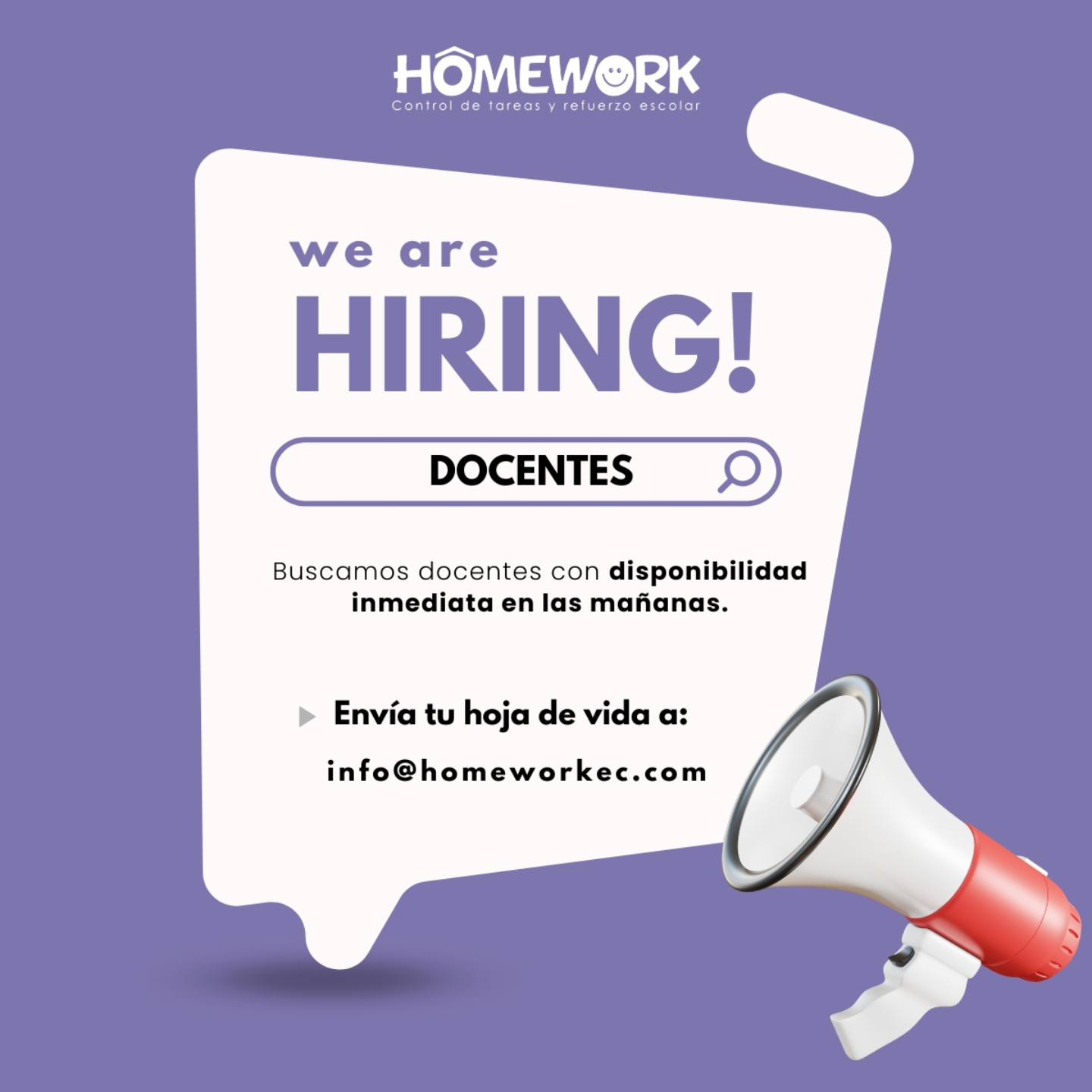 Homework Facebook ad: Homework, Control de Tareas / Refuerzo Escolar