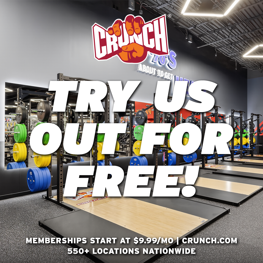 Crunch Fitness Facebook ad
