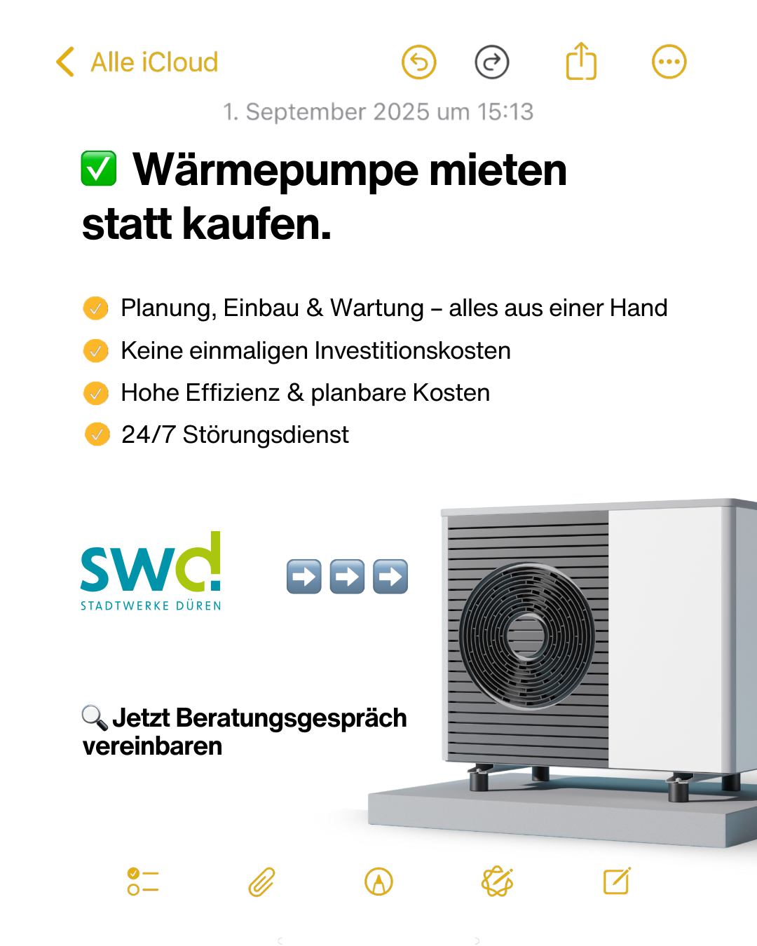 Stadtwerke Düren Facebook ad from Jan 7, 2026