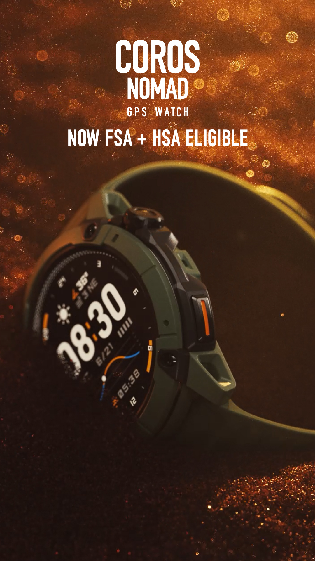 COROS Facebook ad: COROS NOMAD GPS WATCH