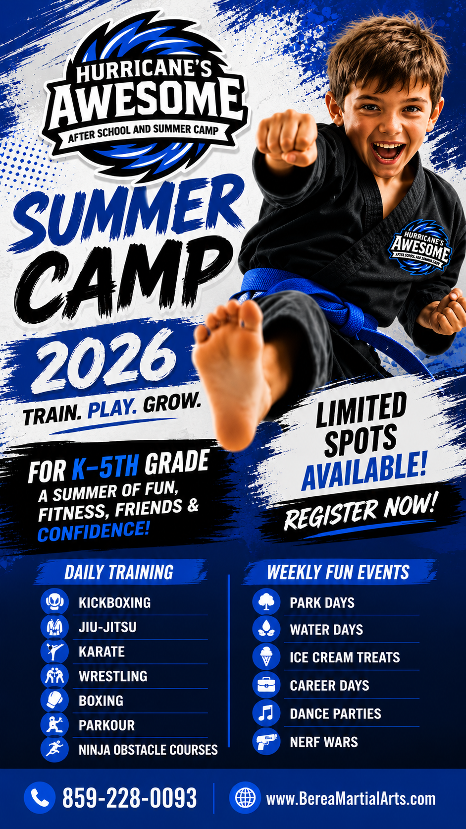 Hurricane Mixed Martial Arts, After School, & Summer Camp-Berea Facebook ad from May 14, 2026