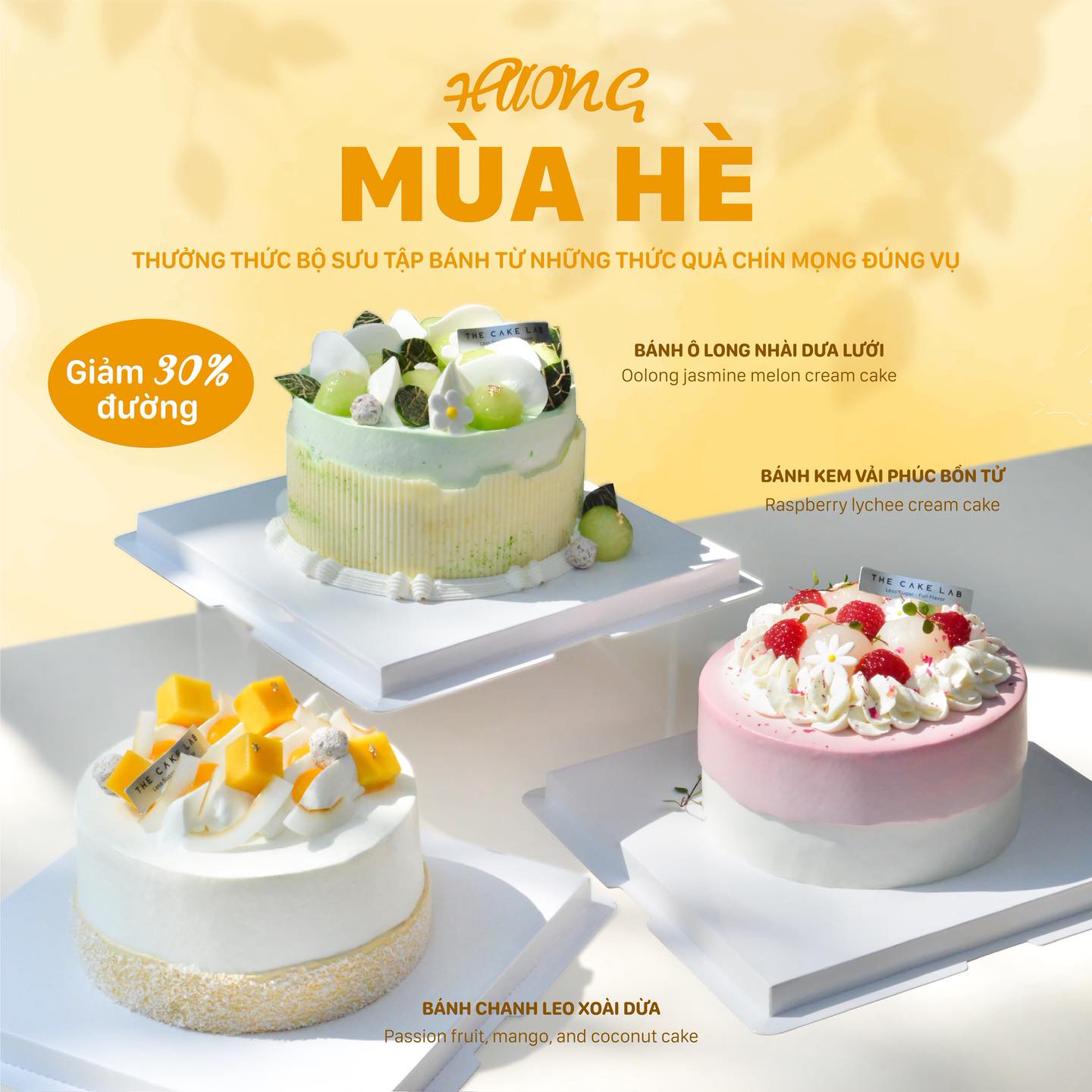 The Cake Lab Facebook ad: HƯƠNG MÙA HÈ - THƯỞNG THỨC BST BÁNH…