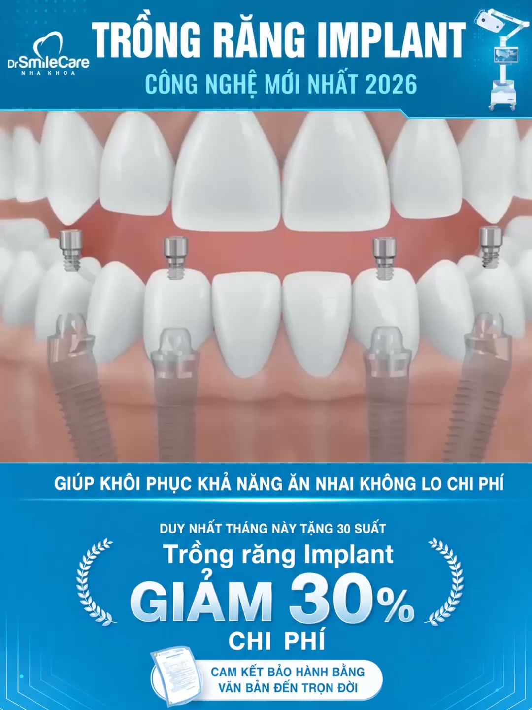Dr.SMILECARE Gò Vấp - Trụ Implant chính hãng Facebook ad: Tư vấn ngay cùng bác sĩ