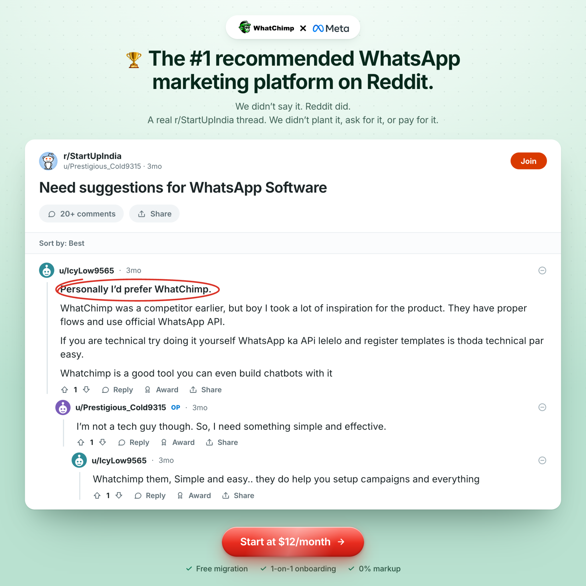 WhatChimp Facebook ad