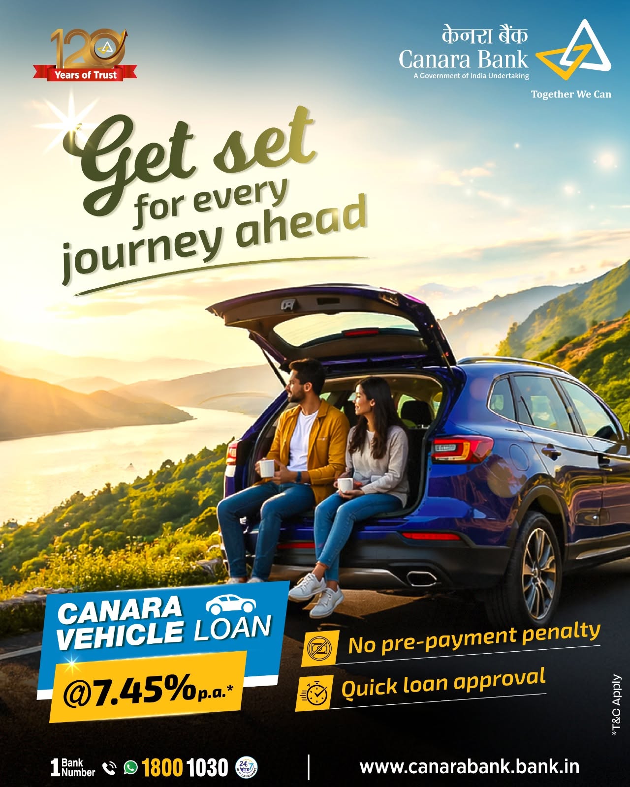 Canara Bank Facebook ad: From saving car reels to driving it home.