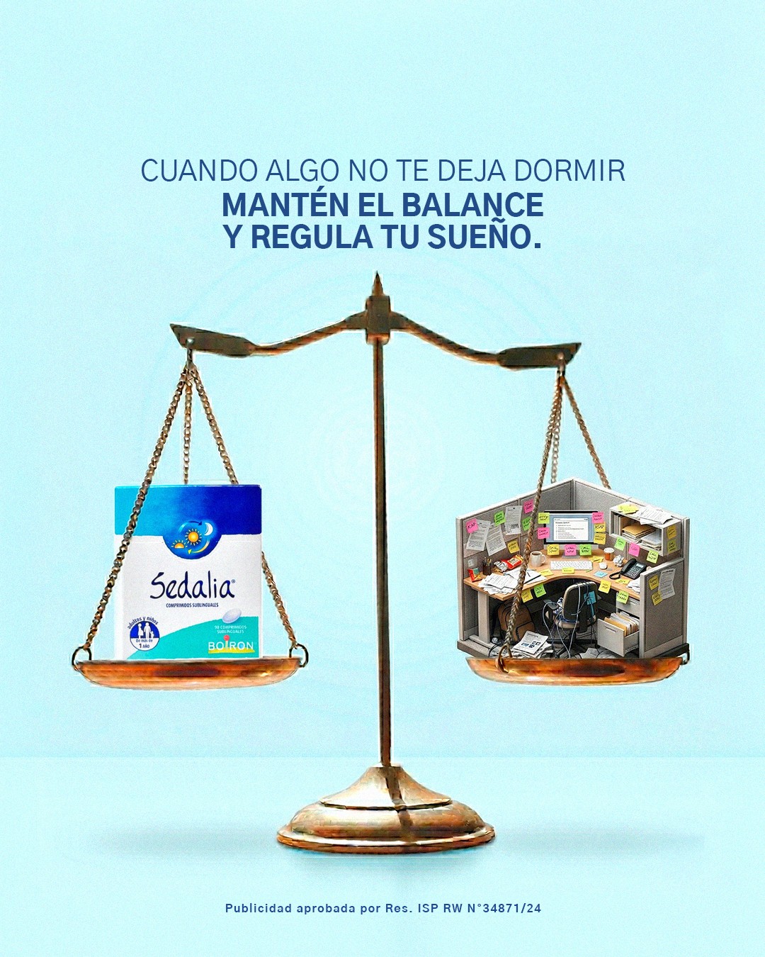 Boiron Chile Facebook ad: Es el momento de volver a dormir tranquilo.