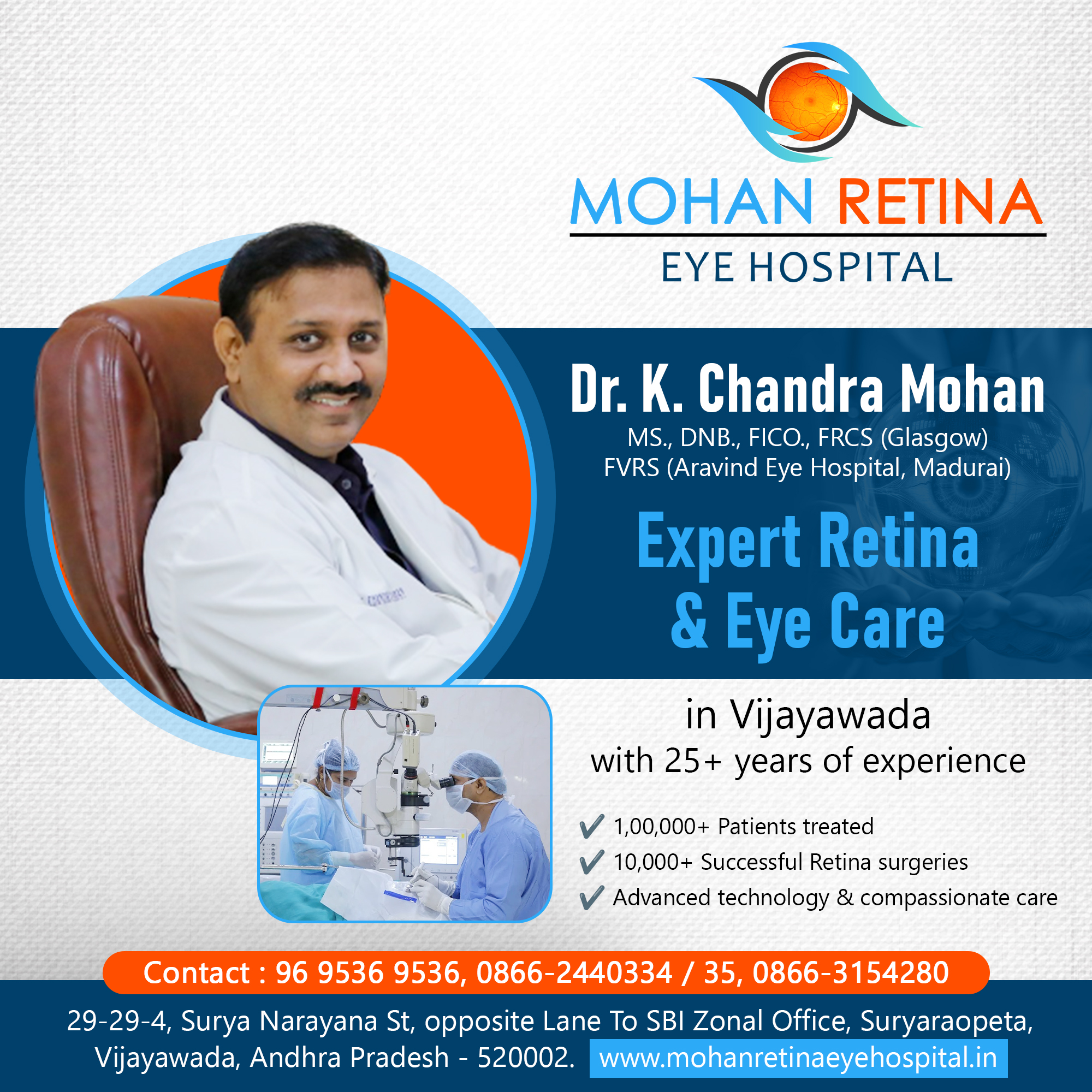 Mohan Retina Eye Hospital Facebook ad: Best Retina Eye Hospital In Vijayawada | Mohan…