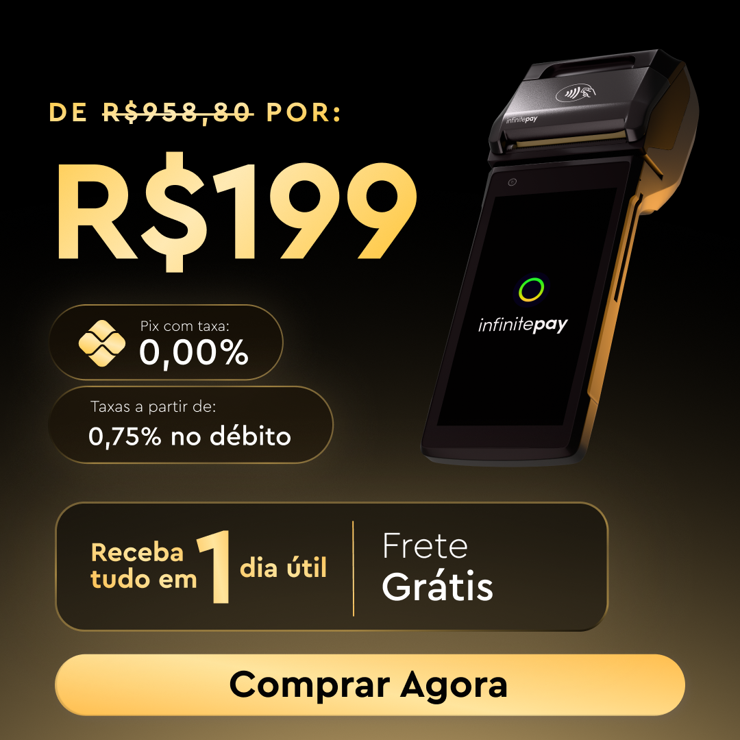 InfinitePay Facebook ad: Máquina de cartão com as menores taxas