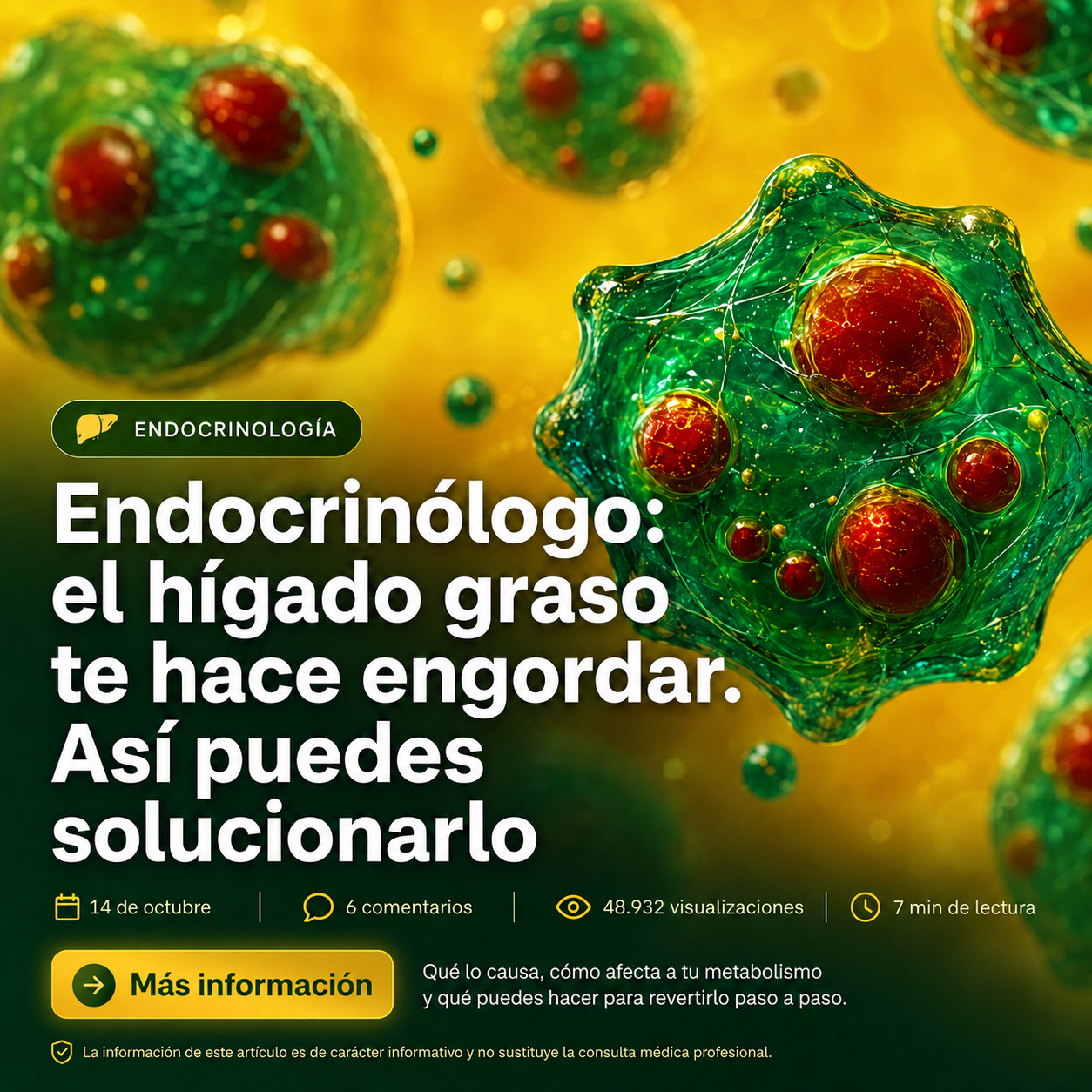 Modo sano YA Facebook ad: Es momento de cuidar tu higado graso antes que sea tarde
