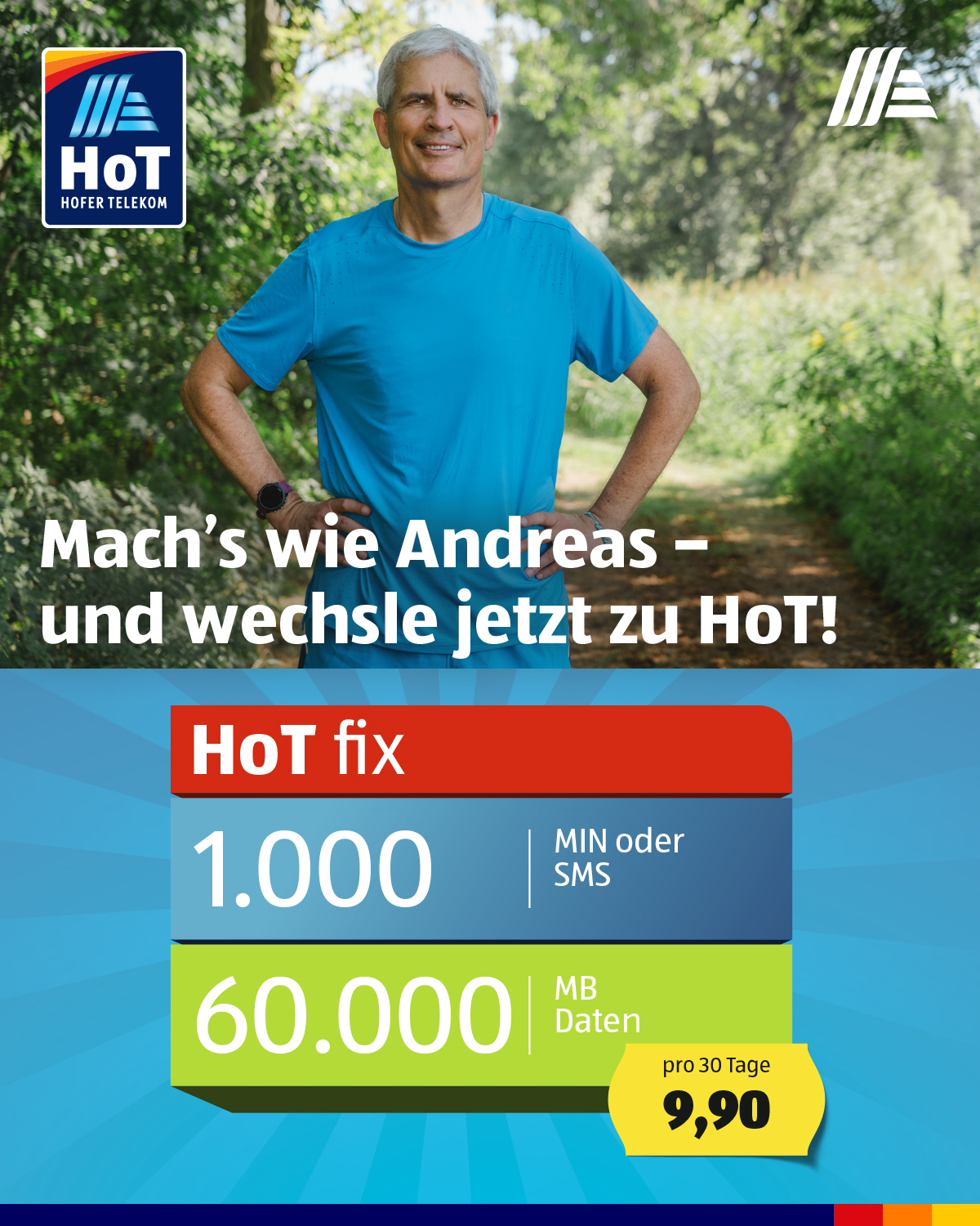 HOFER Österreich Facebook ad: Wechsle jetzt zu HoT und erlebe smarte Tarife…
