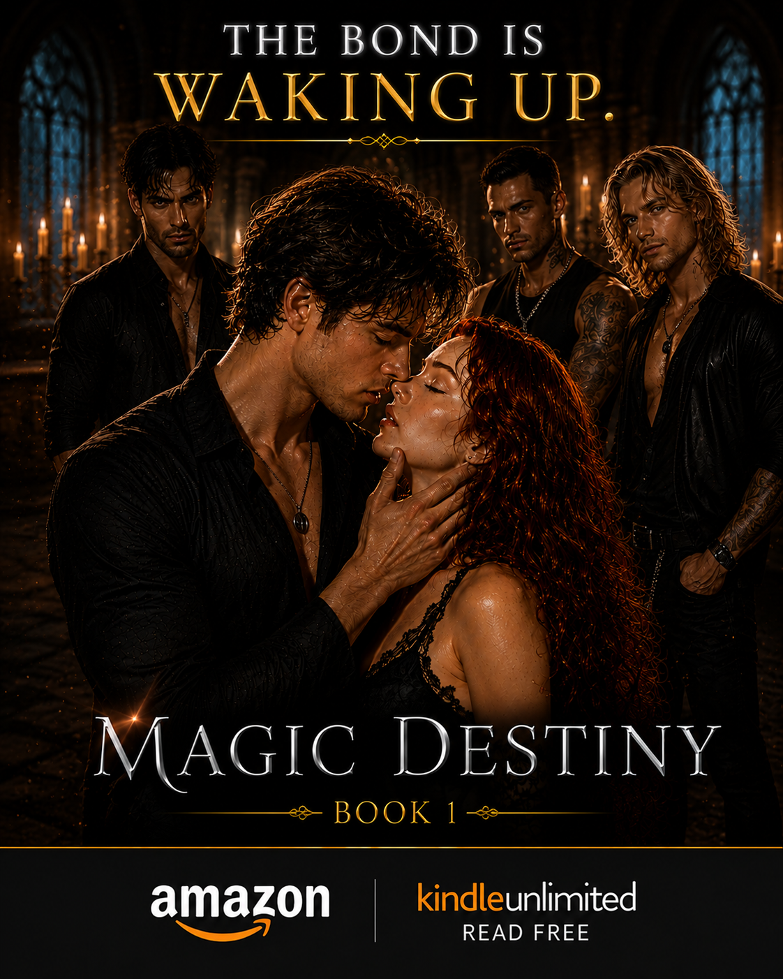 Kate Gellar Romance Facebook ad: One Witch. Four Fated Mates.
