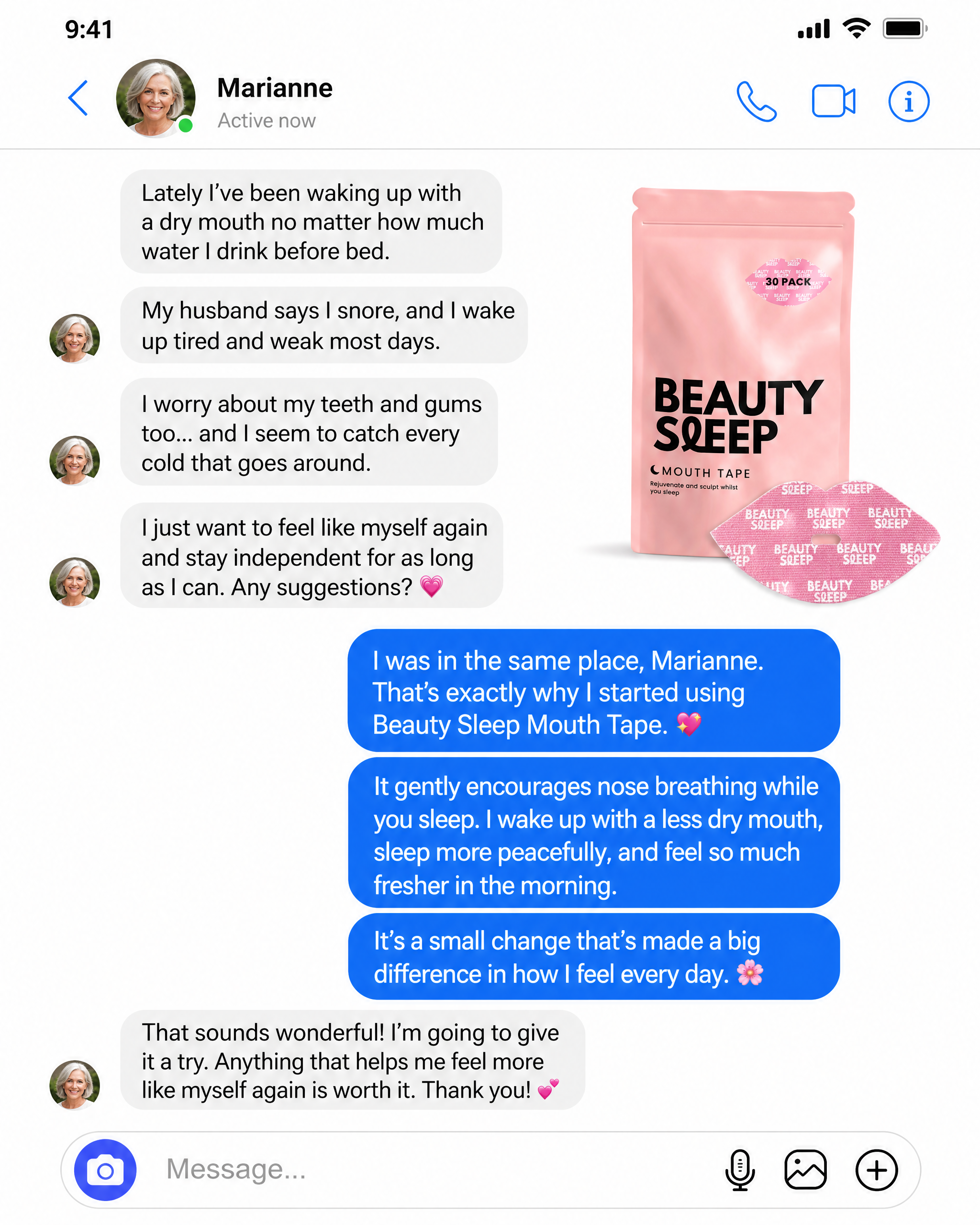 Beauty Sleep Facebook ad
