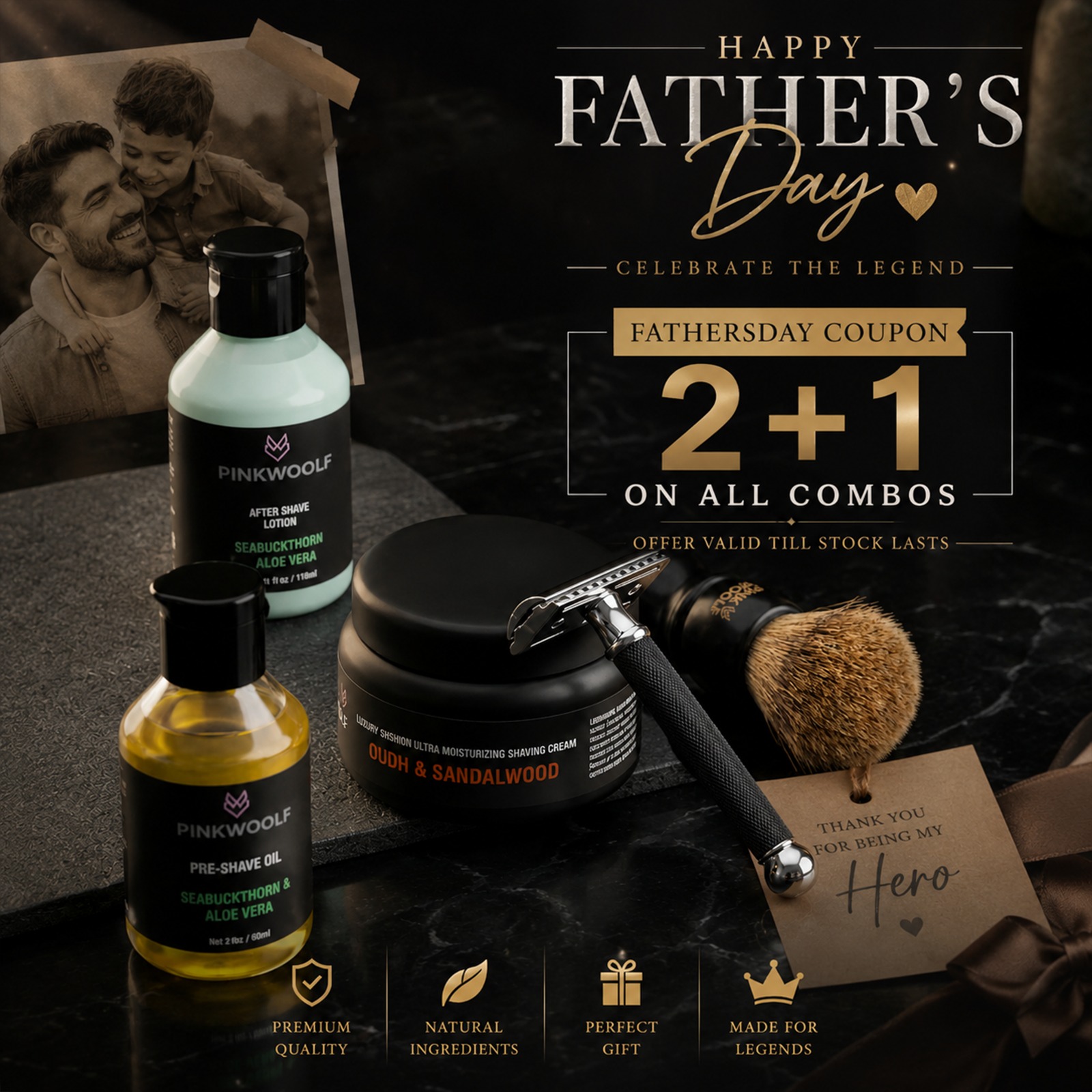 PinkWoolf Facebook ad: Dad deserves more than just a gift-he deserves…