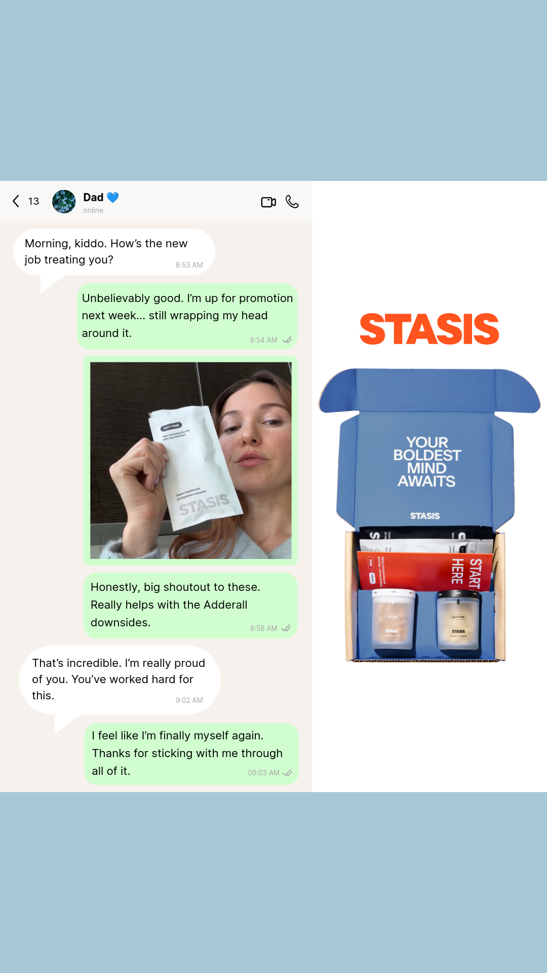 Stasis Facebook ad