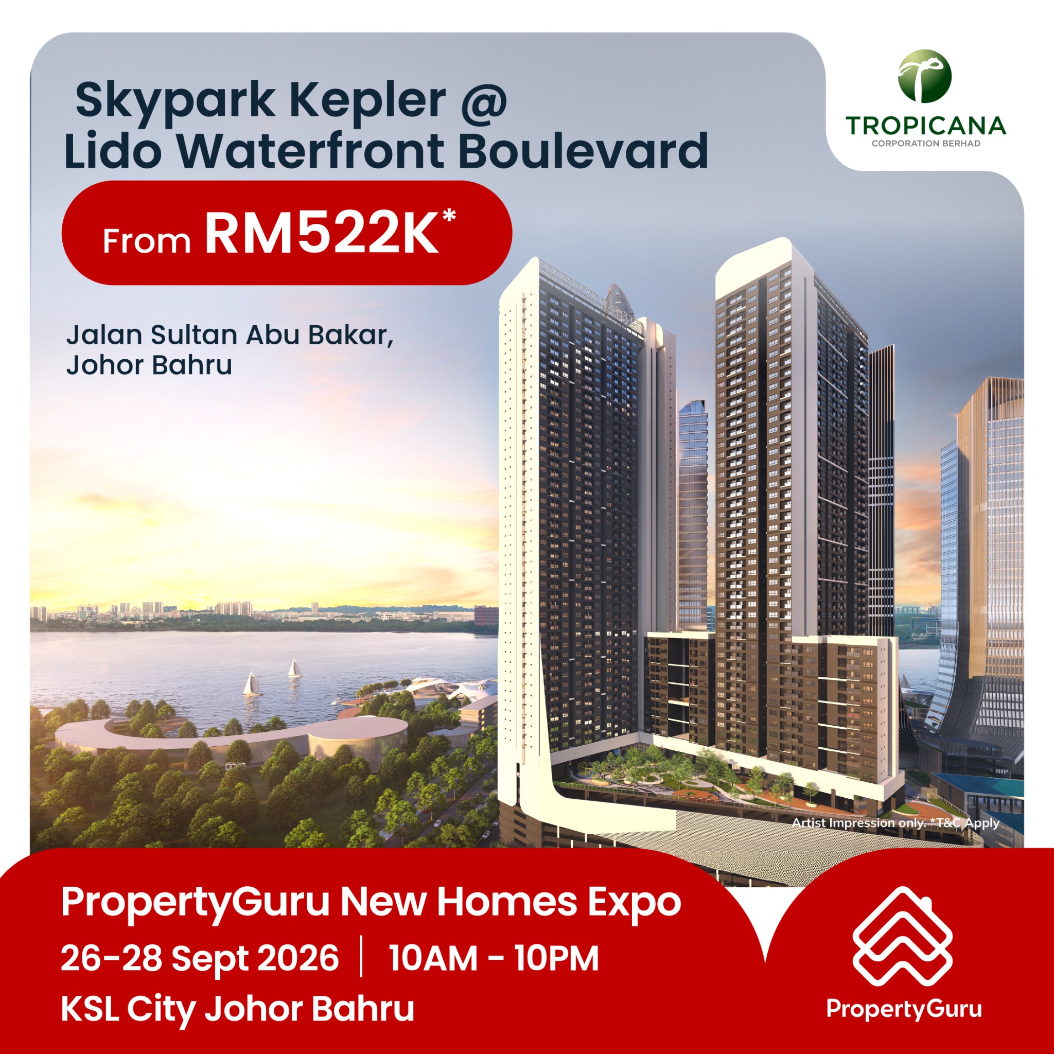 PropertyGuru.com.my Facebook ad: PropertyGuru New Homes Expo, KSL City 26-28 Septermber…