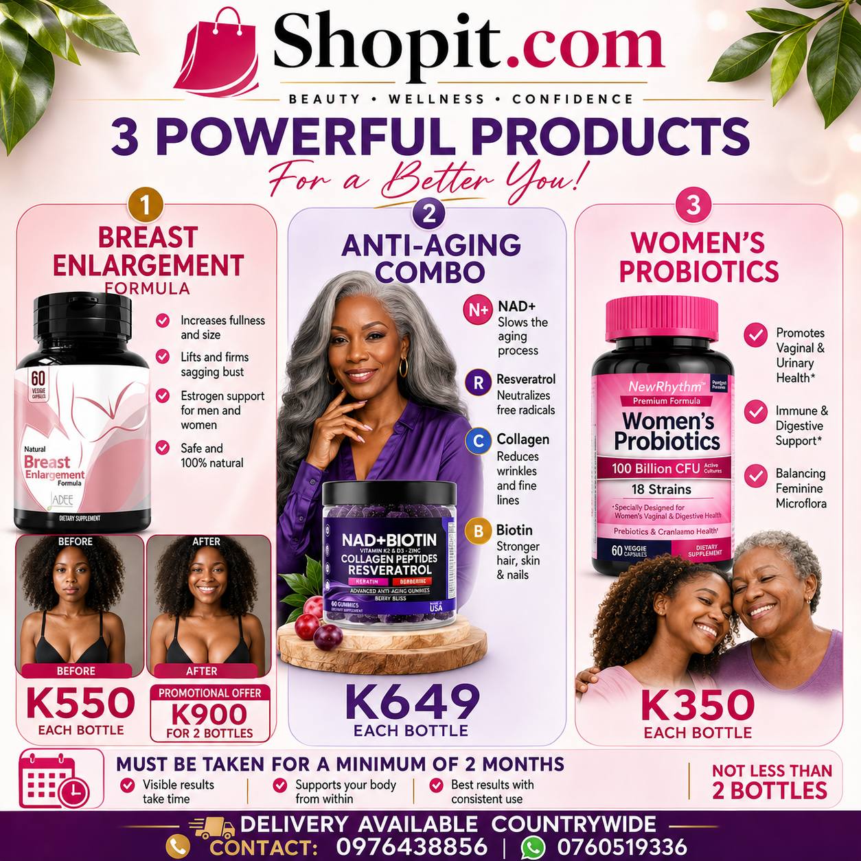 Shopit.Com Facebook ad: 3 Powerful Products for a Better You!