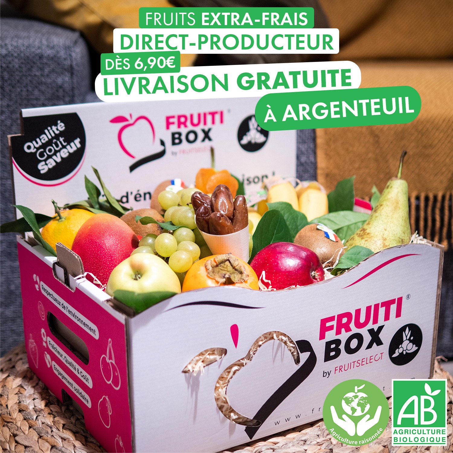 Fruitselect.com : livraison de corbeilles de fruits Facebook ad