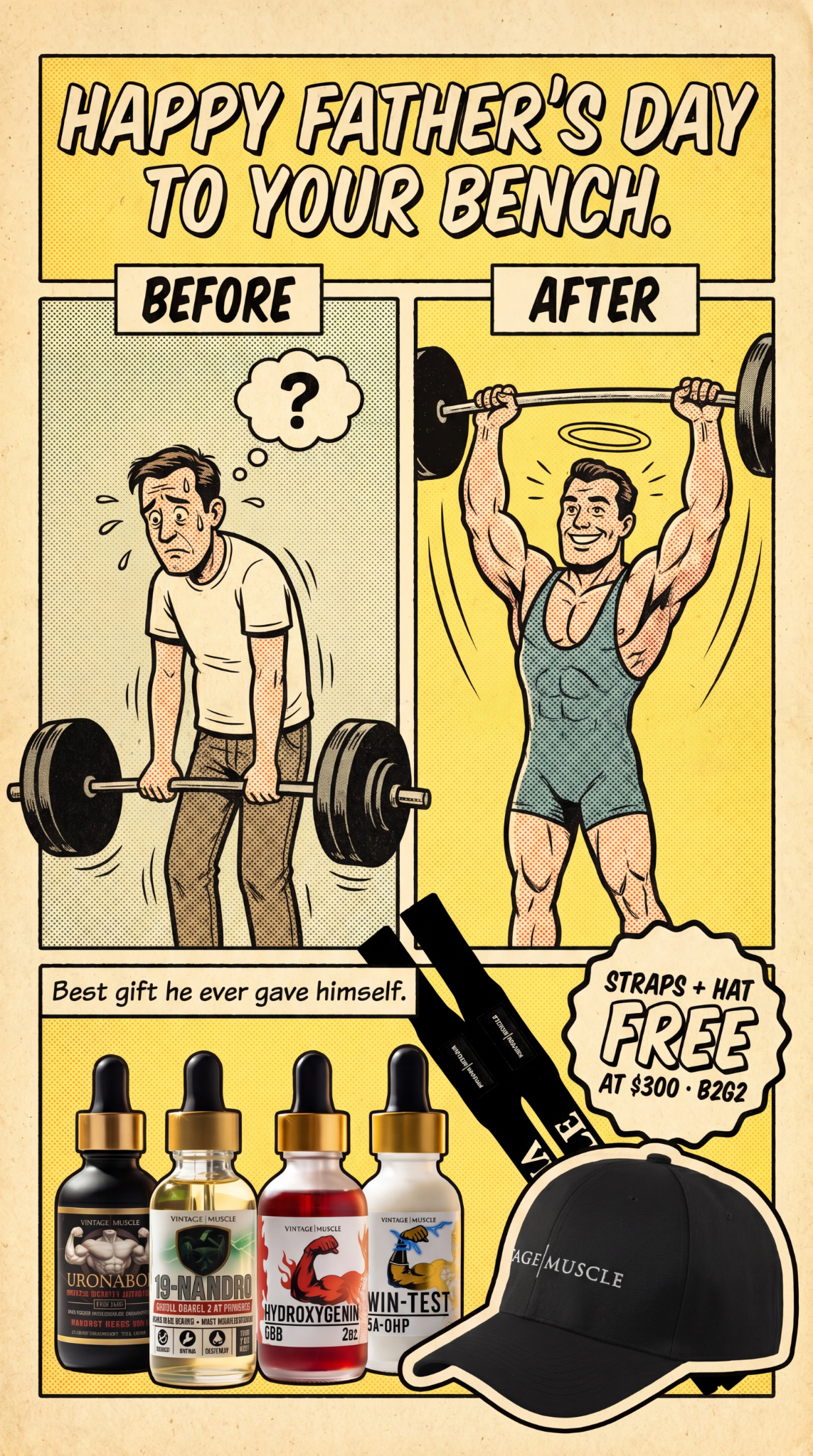 Vintage Muscle Facebook ad