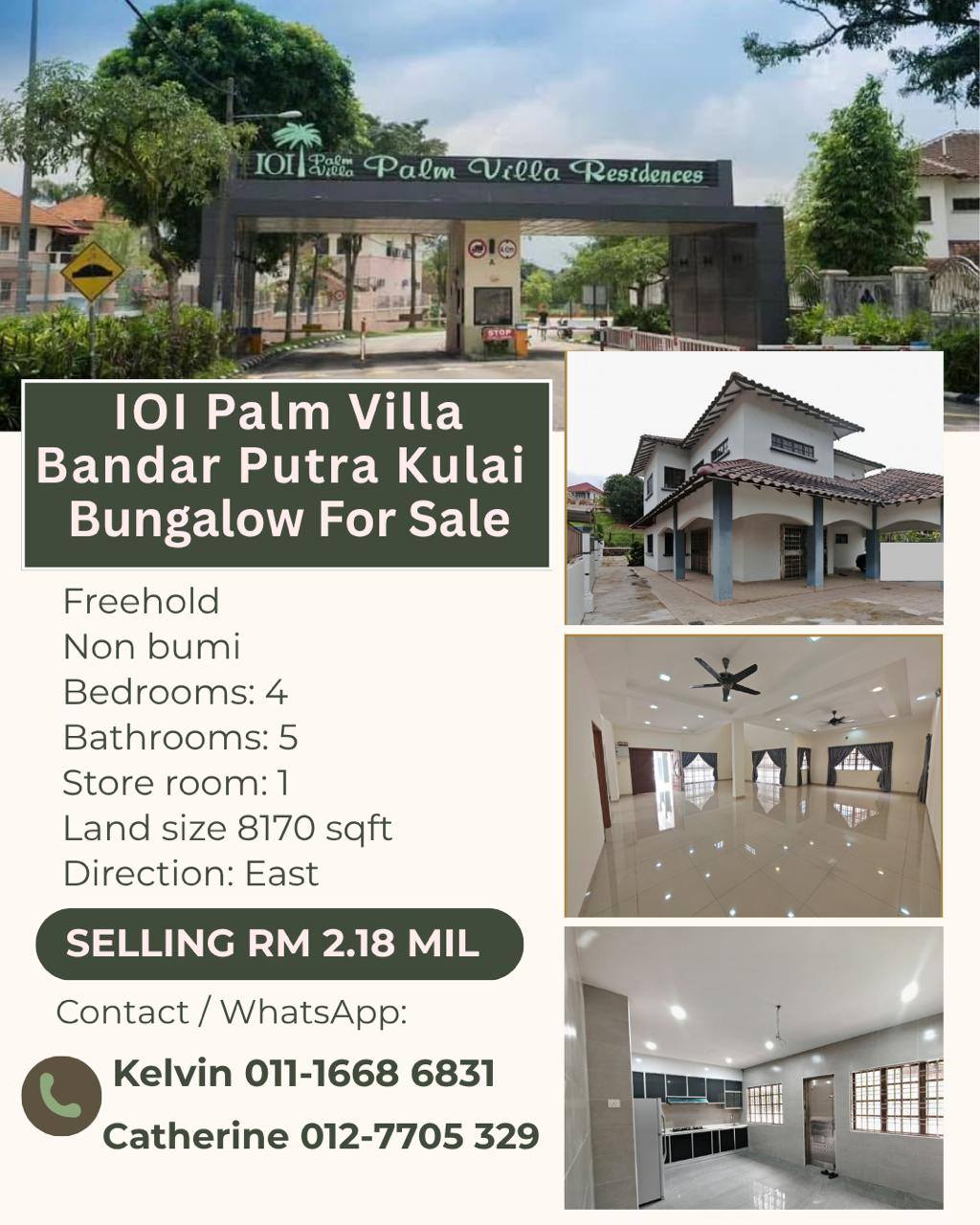 K&C Johor Property Management 产业管理 Facebook ad: IOI Palm Villa Residences @ Bungalow