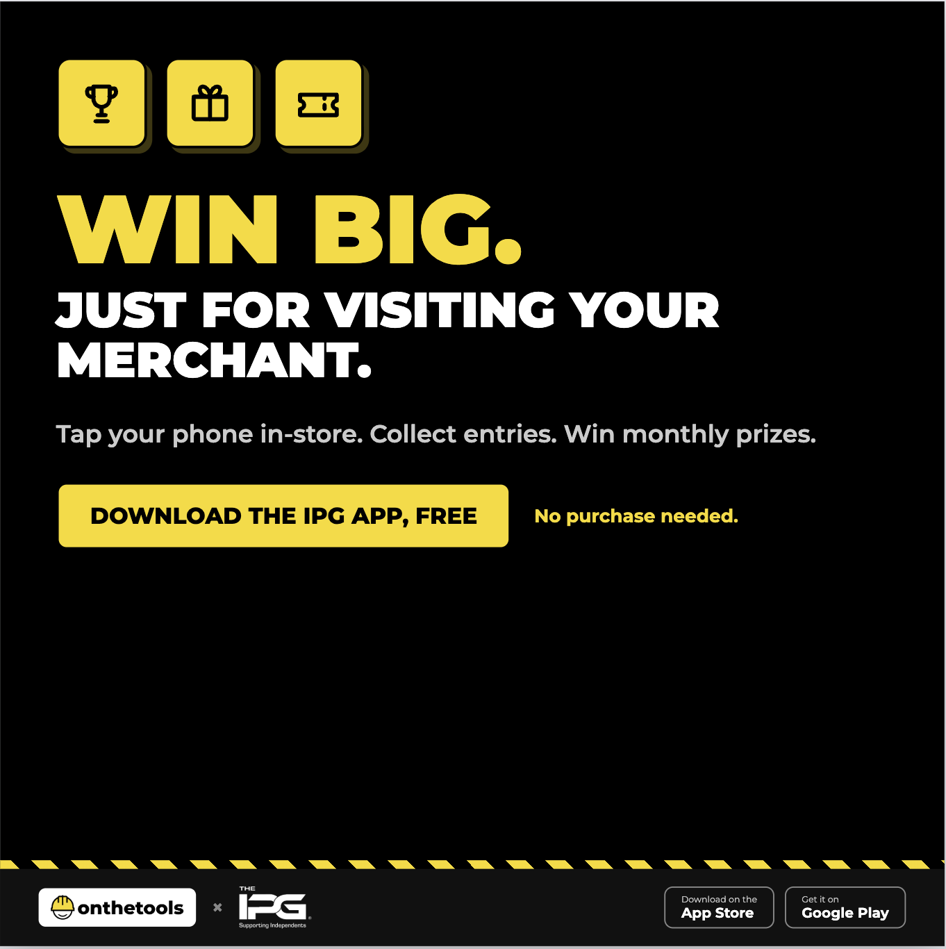 On The Tools Facebook ad: Get the free app now