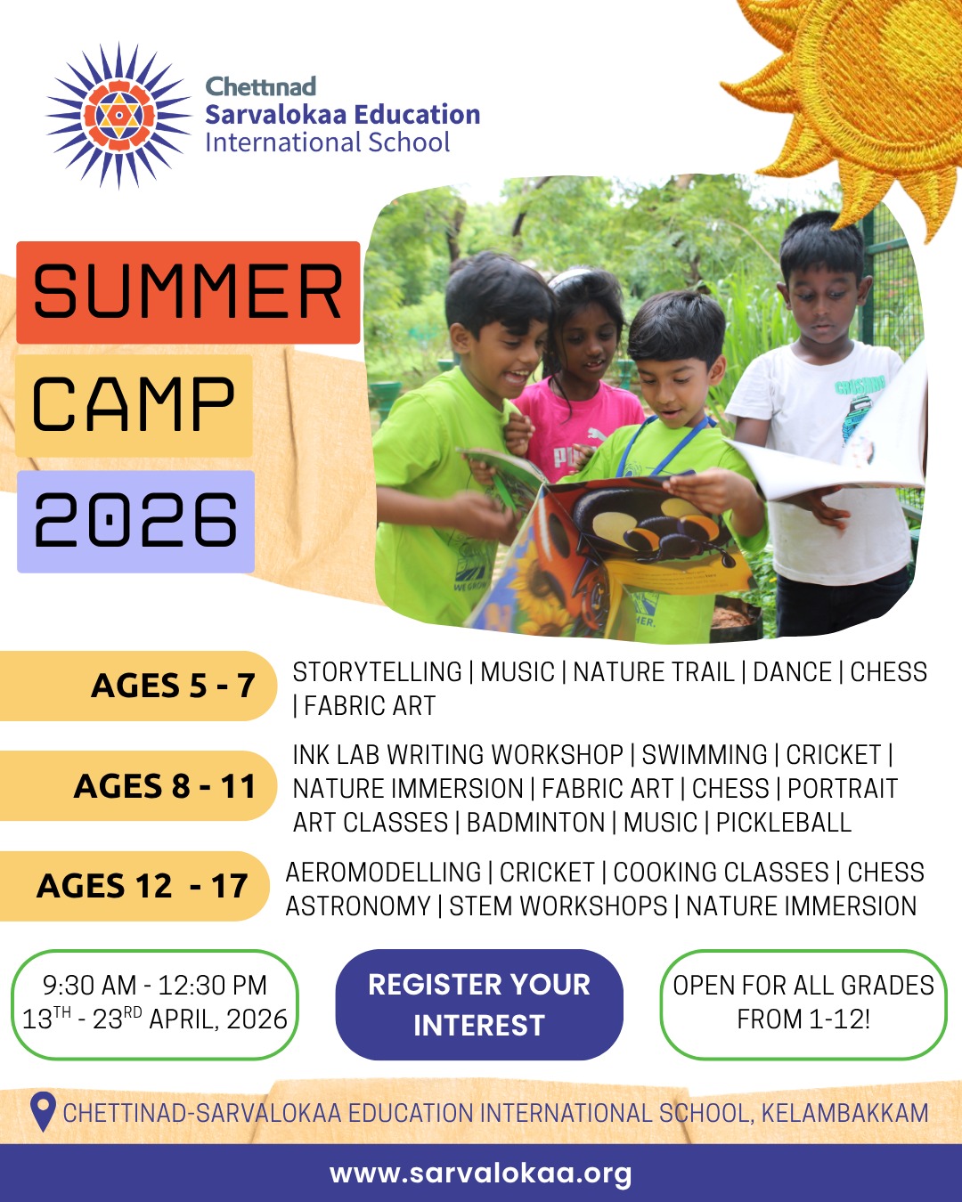 Chettinad - Sarvalokaa Education, International School Facebook ad: Fun. Learning. Adventure.