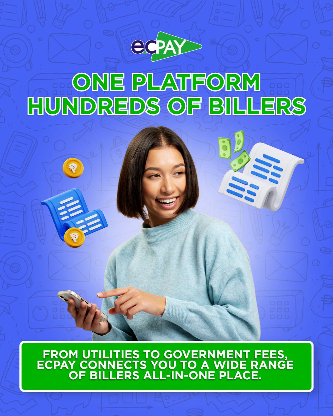 ECPay Facebook ad: All your bills, one place.