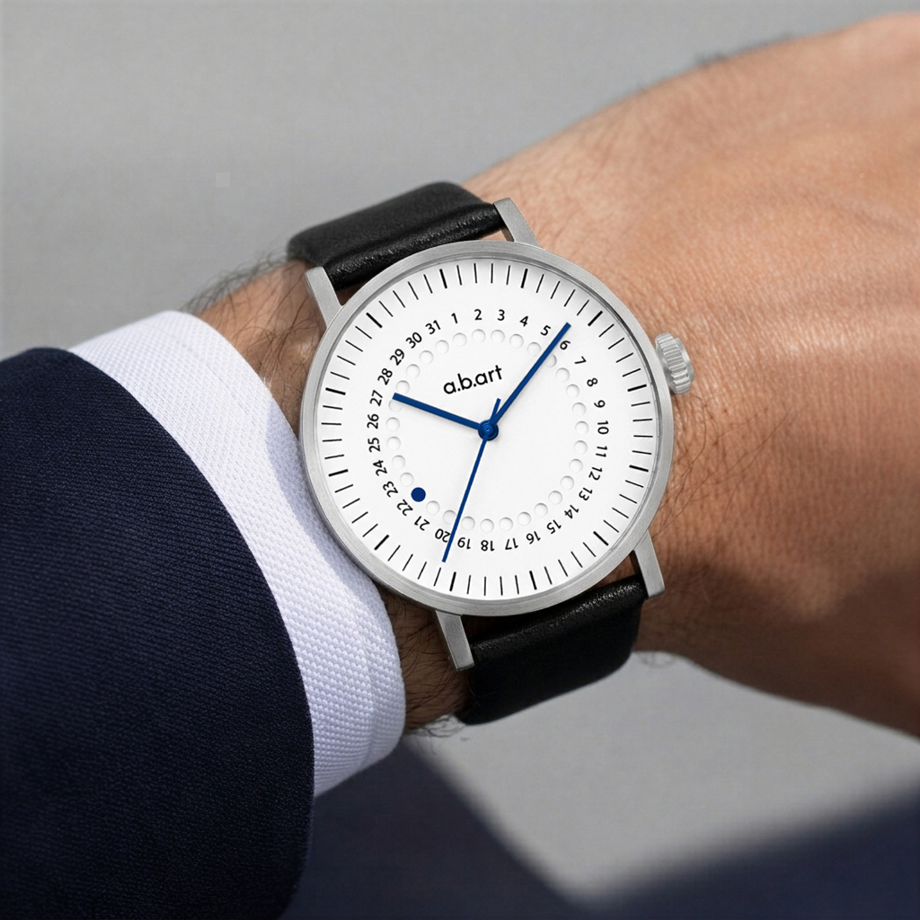 a.b.art watches Facebook ad: Jeder Tag zählt, Design mit Bedeutung