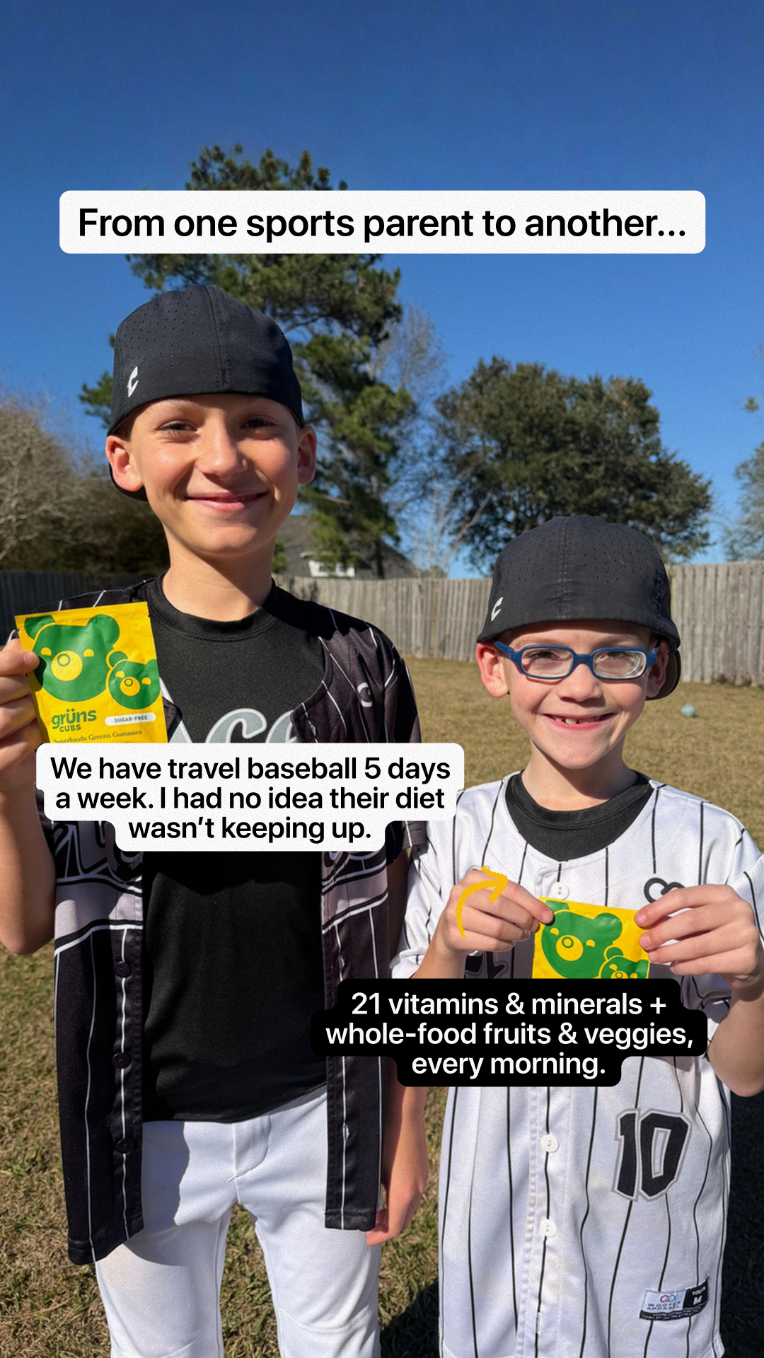 Grüns Kids Facebook ad