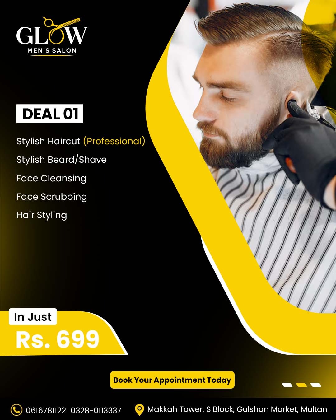 GLOW MEN'S SALON  Facebook ad