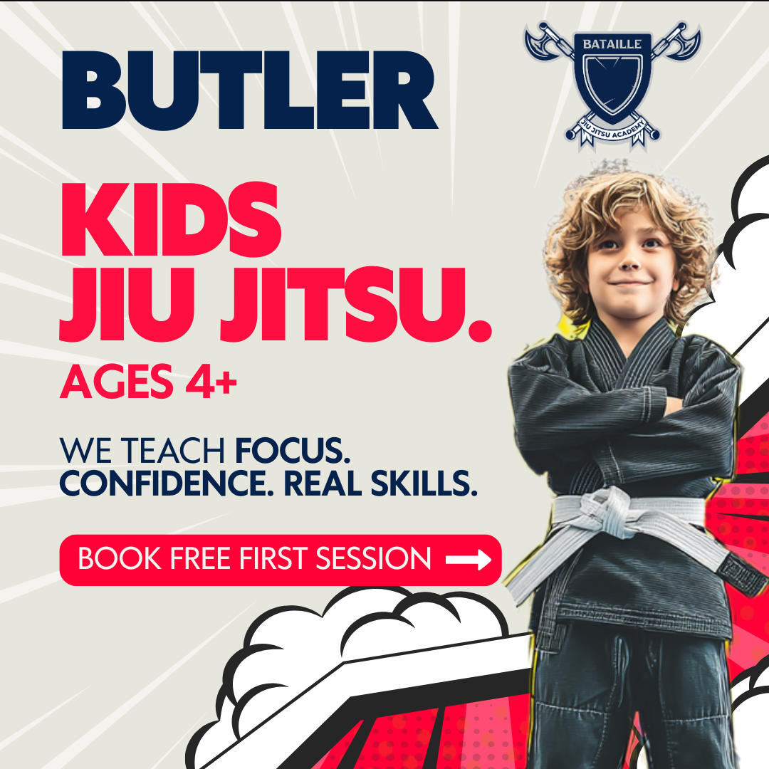 Bataille Jiu Jitsu Academy Facebook ad: BOOK THEIR FREE JIU JITSU TRIAL