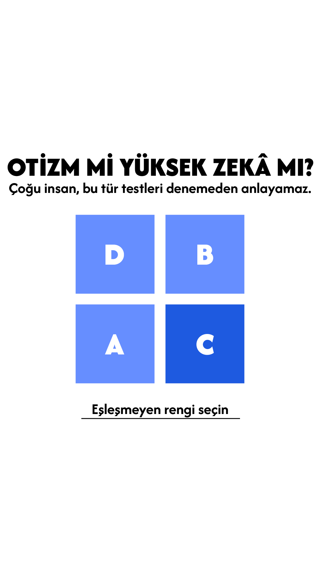 International Brain Test Facebook ad