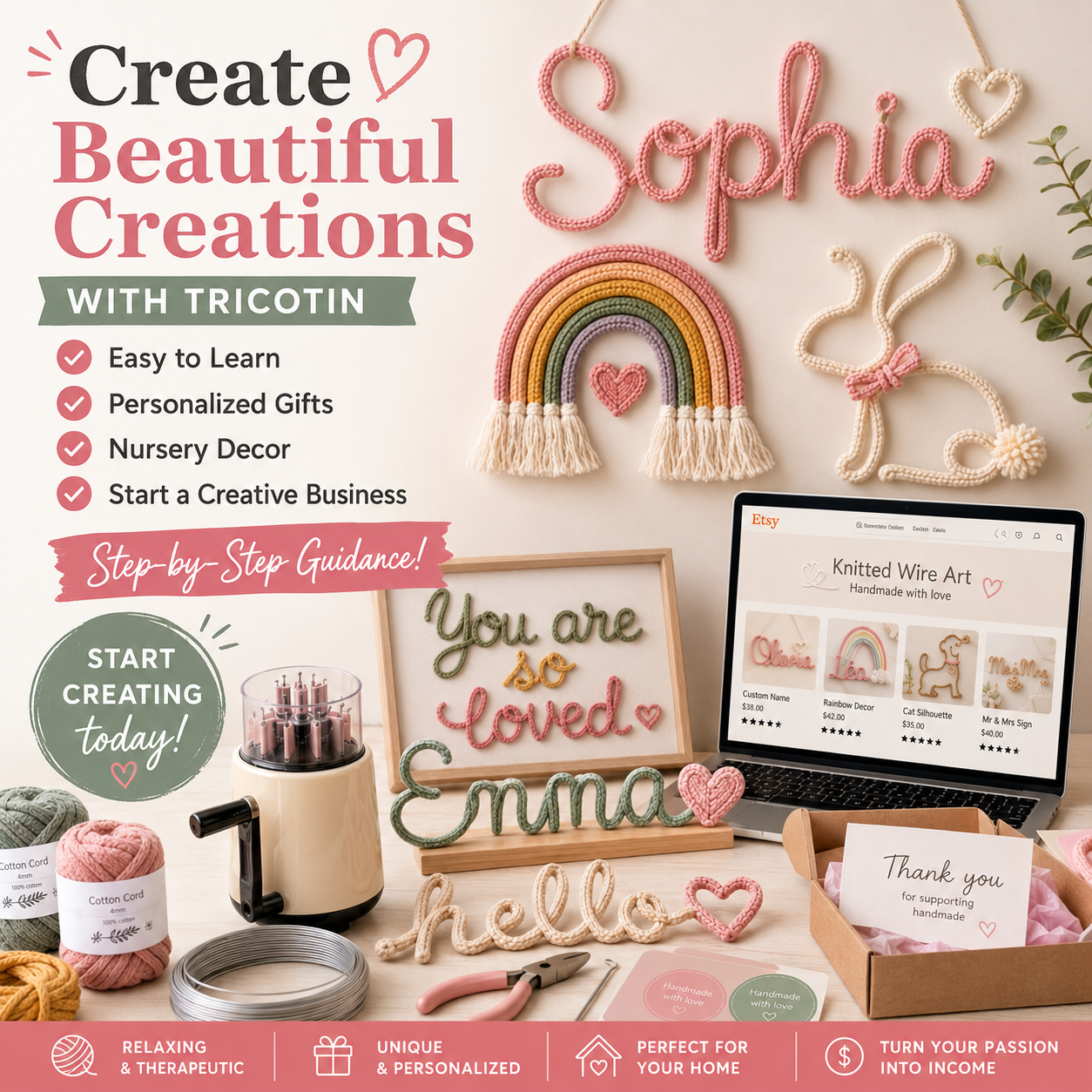 Digital home Crafts Facebook ad: Create at home in 30 minutes